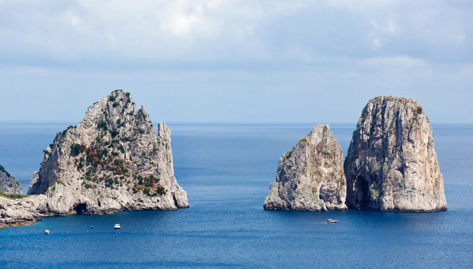 Faraglioni famous giant rocks capri island