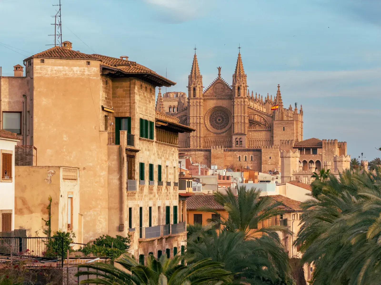 Panorama della cattedrale di Maiorca e della città