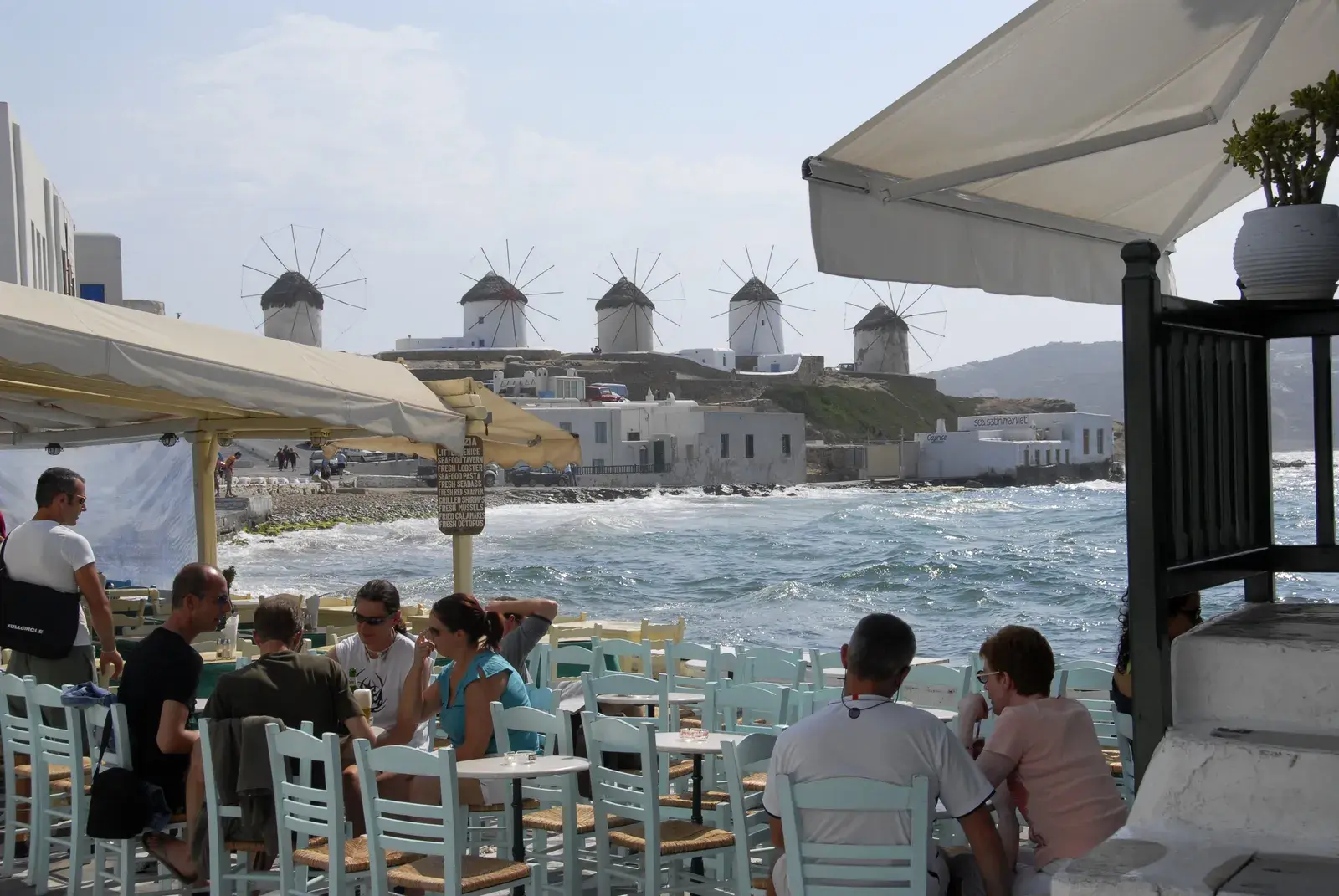 Windmühlen auf Mykonos in Griechenland